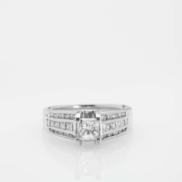 Jewelry - SALE! 1.75ct Princess Cut Platinum Wedding Ring